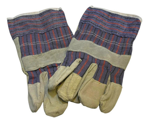 Guantes De Carnaza Corto Azul