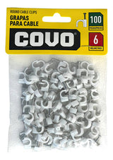 Grapas Para Cables Con Clavos 6mm 100pzs Covo
