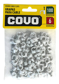 Grapas Para Cables Con Clavos 6mm Covo