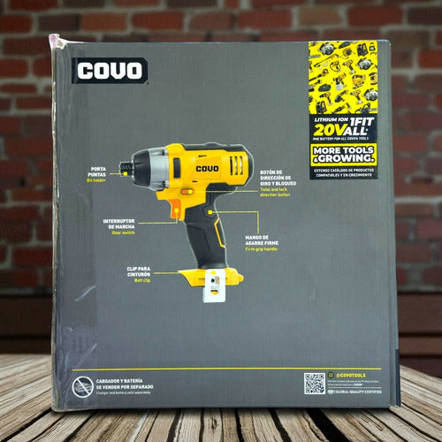 Destornillador De Impacto Inalambrico 20v Covo