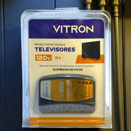 Protector De Voltaje Para Televisores Vitron 3 Tomas 120v