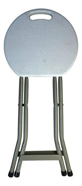 Banco Taburete Plegable De Plastico Gris 30x46cm Costa