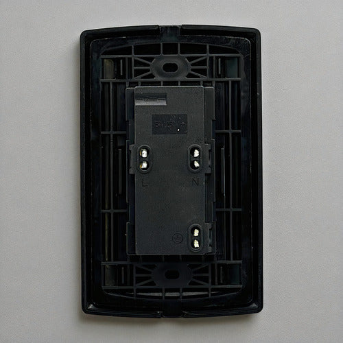 Toma Doble C/tierra Negro Mate 15amp Orus