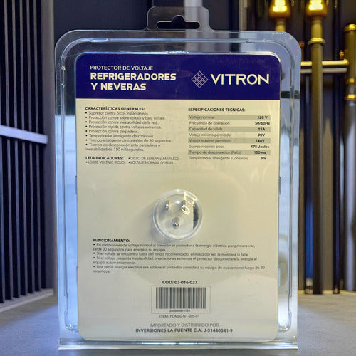 Protector Voltaje Vitron 120v Para Electrodomésticos