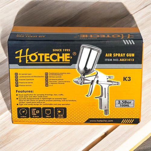 Pistola Para Pintar 100ml 3.5bar De Gravedad Hoteche