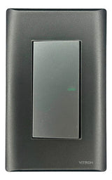 Interruptor Sencillo Plateado Vitron