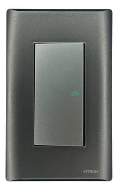 Interruptor Doble Plateado Vitron