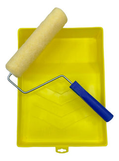 BANDEJA AMARILLA CON RODILLO 9" 3PCS EXXEL