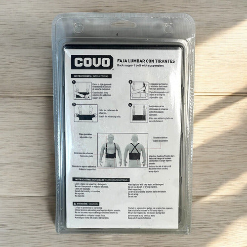 Faja Lumbar Con Tirantes Talla L Para Trabajos Pesados Covo