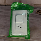 INTERRUPTOR + TOMA BLANCO (TOM-050) CRAUNOT