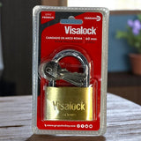 Candado De Hierro 60mm Dorado Roma Visalock CISA