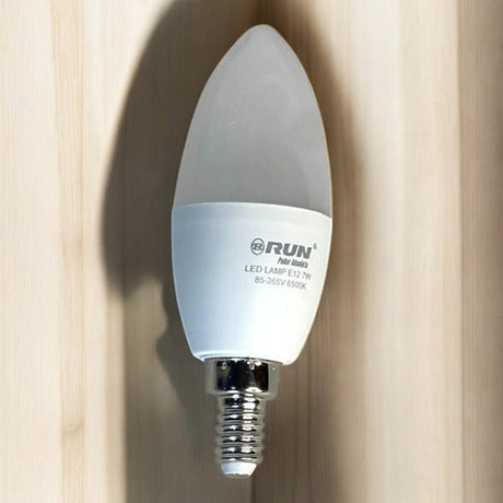 BOMBILLO LED TIPO VELA 7W E12 85-265V RUN
