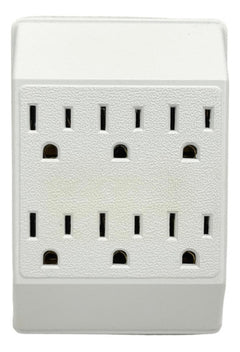 Multitomas Adaptador 2 A 6 Tomas Blanco Hunter