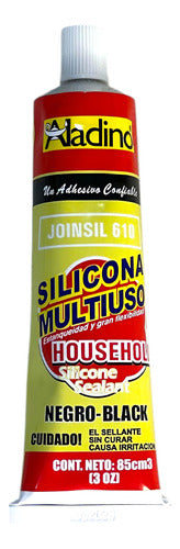 Silicona Universal Multiusos Negro 85ml Aladino