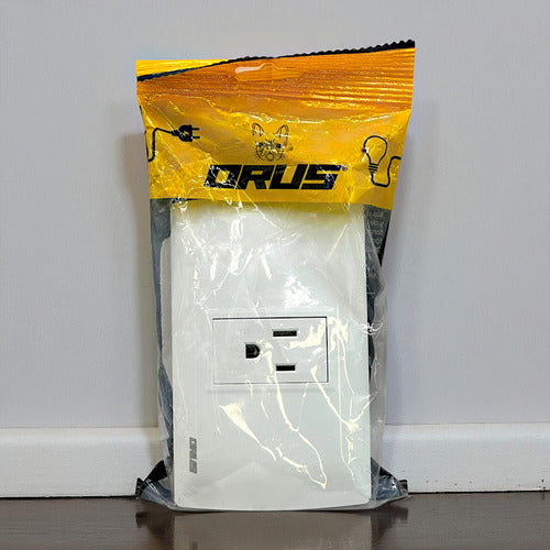 Toma Sencillo C/tierra 15amp Orus