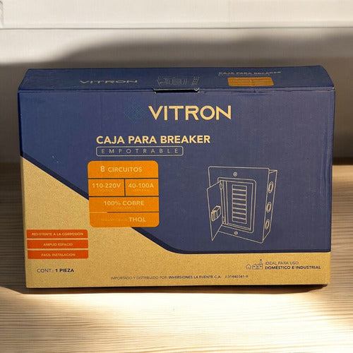 Tablero De Embutir 8 Linea Thql 20-100am Con Puerta Vitron