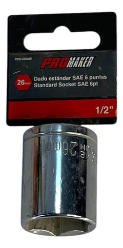 Dado 1/2  X 26mm Std Sae 6pts Promaker