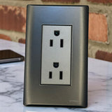 Toma Doble Lumistar Linea Elite Plata