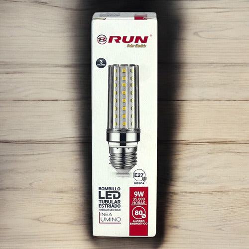 Bombillo Led Tubular 9w E27 85-265v Tricolor Run