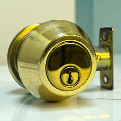 Cerradura Llave-llave Dorado Acero Brillante