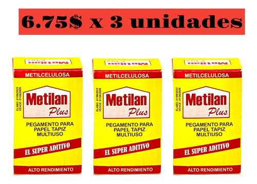 Metylosa Pega De Papel Tapiz Metilan Plus 50gr X3 Und