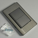 Interruptor Doble Elite 3 Way Plata Lumistar