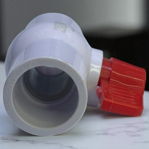 Llave De Paso 3/4'' Lisa Pvc Pesada Atouan
