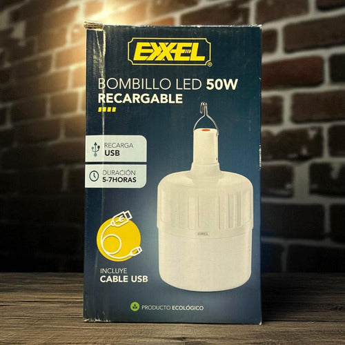 Bombillo De Emergencia Recargable 50w Usb 120 Exxel