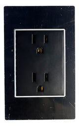 Toma Doble Elite Negro 127-250v 15amp Lumistar