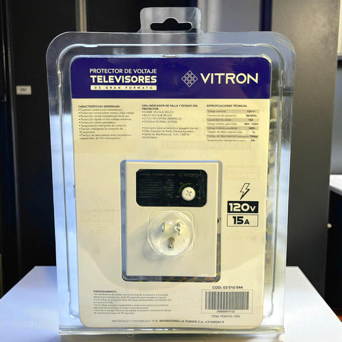 Protector De Voltaje De Gran Formato Vitron 120v