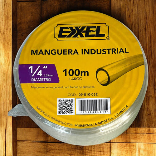 Manguera Cristal Industrial 1/4  X 1mt (4mt) Exxel