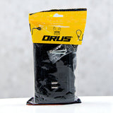 Toma Con Doble Puerto Usb Negro Mate 15amp Orus