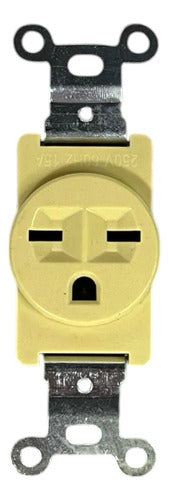 Toma T/chino 20a 220v Beige Pack 2 Und Tauro