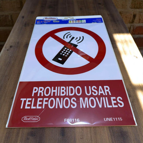 Aviso Señal  Prohibido Usar Telefonos  Letrero