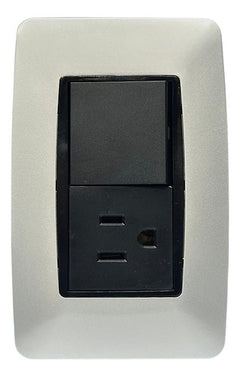 Interruptor Toma Corriente 3way Plata Lumistar