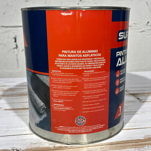 Pintura Manto Aluminio 1 Galón Super A