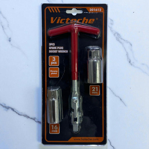 Llave Saca Bujia 3pzs - 16mm/21mm Victeche