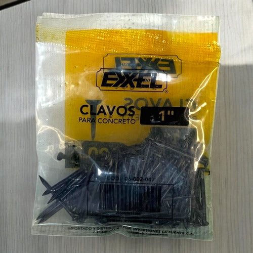 Clavo Acero Negro 1  Set De 100 Piezas Pack De 2 Und Exxel
