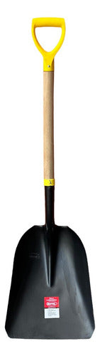Pala Carbonera Grande Mango Corto Madera Cabo Plast Rutel