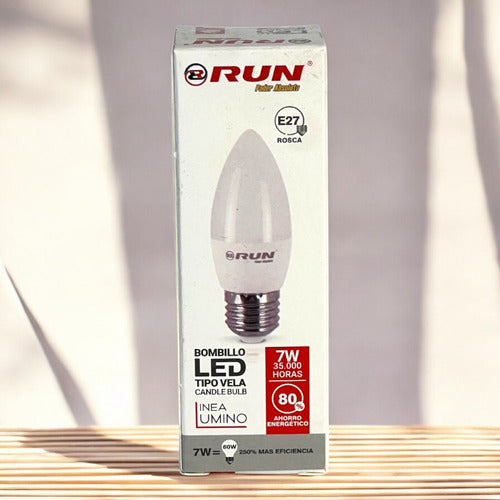 Bombillo Led Tipo Vela 7w E27 85-265v Run