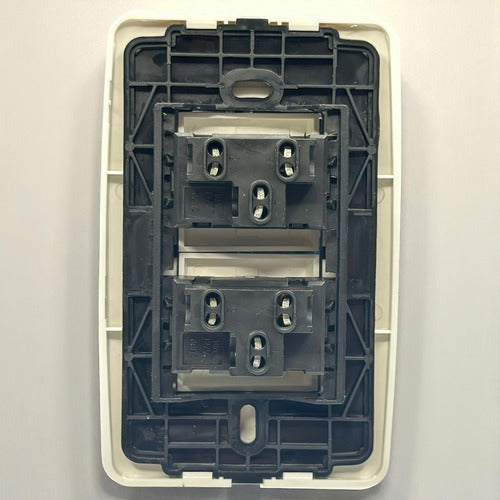 Interruptor Doble 3way Blanco Moderna Lumistar