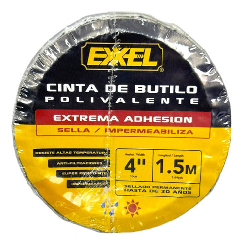 Cinta Impermeable Butilo  4"x 1.5m Exxel