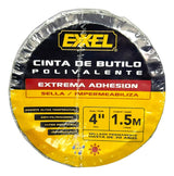 Cinta Impermeable Butilo  4"x 1.5m Exxel