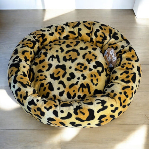 Cama Para Perros Redonda Talla S Estampada Eco Happy Dogs