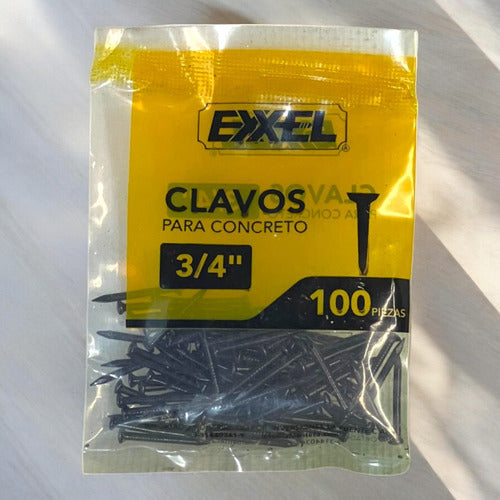 Clavo Acero Negro 3/4  Set De 100 Piezas Pack De 2 Und Exxel