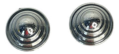 Tope Decorativo 1'' (par) Plastico Cromado Sufein