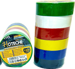 JUEGO DE CINTA TEIPE AISLANTE DE COLOR 6 PCS HOTECHE