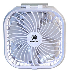 VENTILADOR PLEGABLE RECARGABLE 6" C/LAMPARA LED RUN