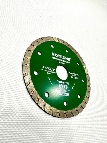 DISCO DIAMANTADO 4"1/2 TURBO 115X22.23 HOTECHE