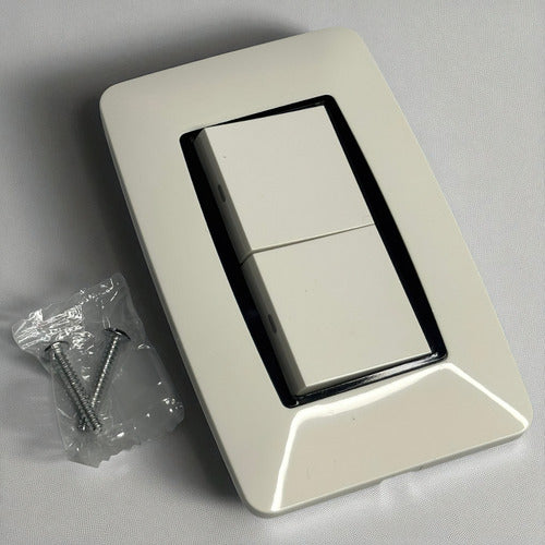 Interruptor Doble 3way Blanco Moderna Lumistar
